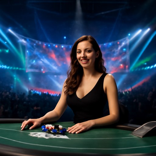 kg99 live dealer smiling at table